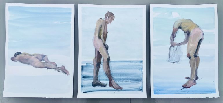 koetziervanhooff-pride-beach-nude-man-male painting